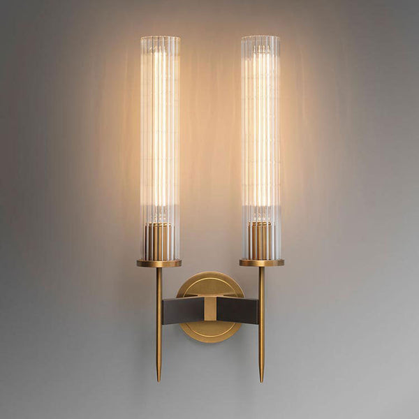 Alouette Brass Double Candle Sconce