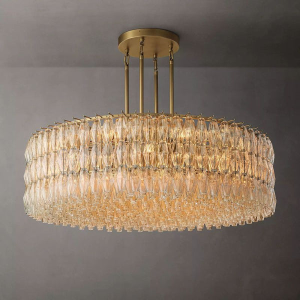 Chiara Clear Glass Round Chandelier 62"