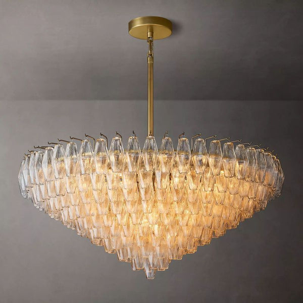 Chiara Clear Glass Tiered Round Chandelier 47"