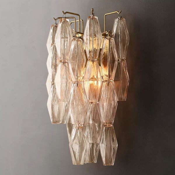 Chiara Clear Glass Short Wall Sconce