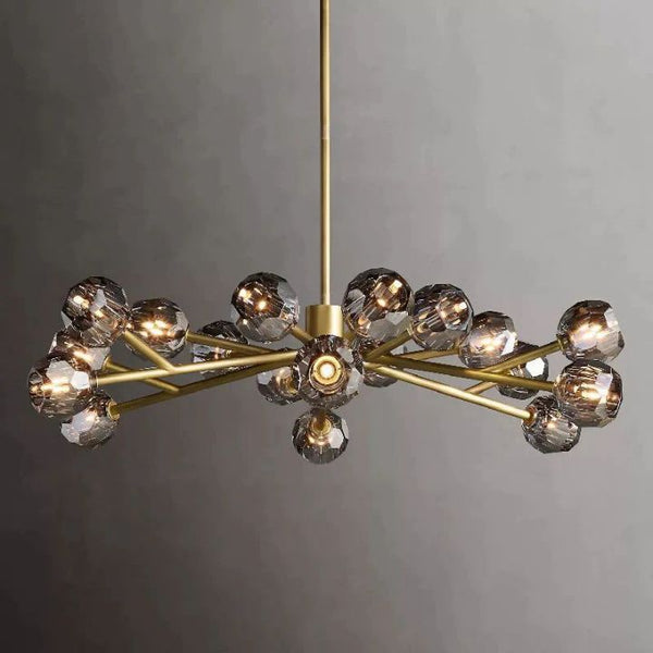 Boule De Cristal Smoke Glass Round Chandelier 48"