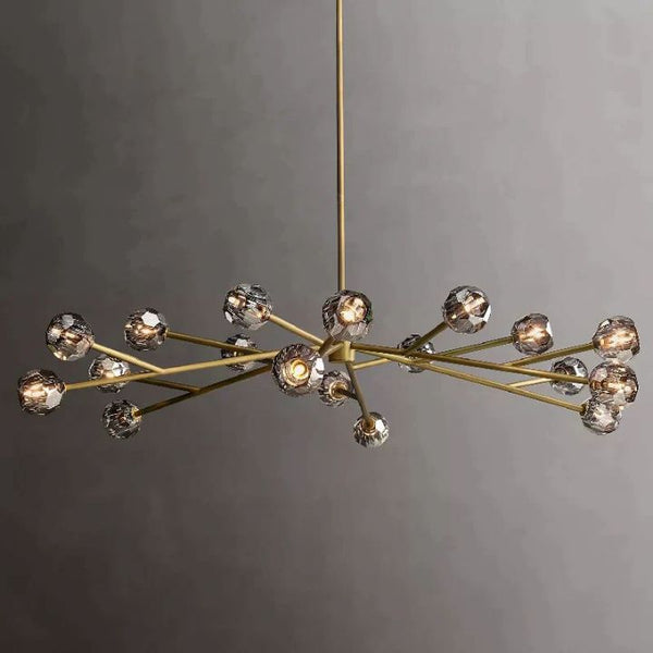 Boule De Cristal Smoke Glass Round Chandelier 72"