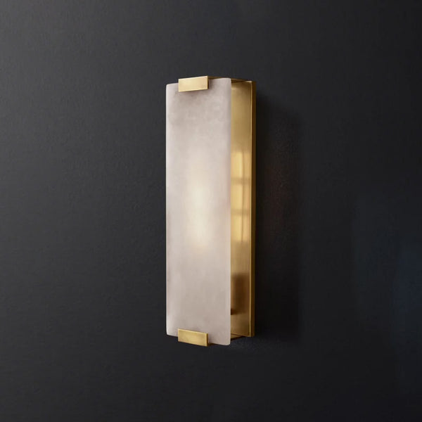 Hand-Carved Alabaster Grand Sconce