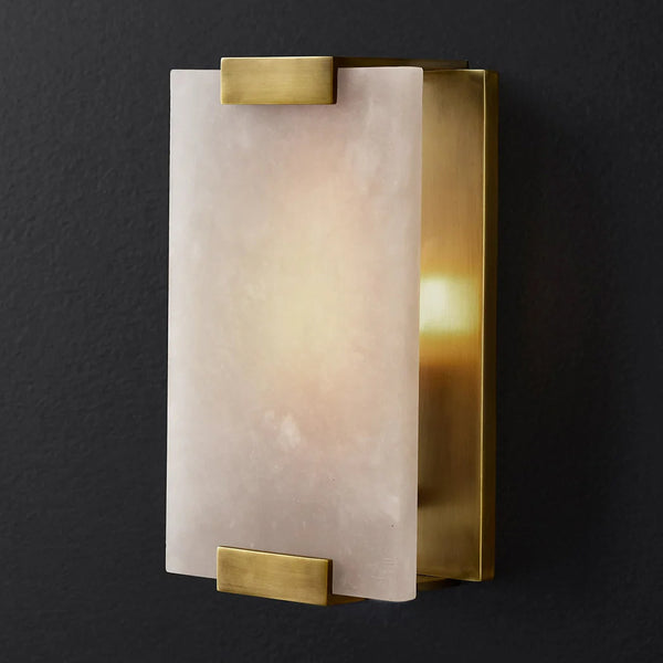 Hand-Carved Alabaster Sconce