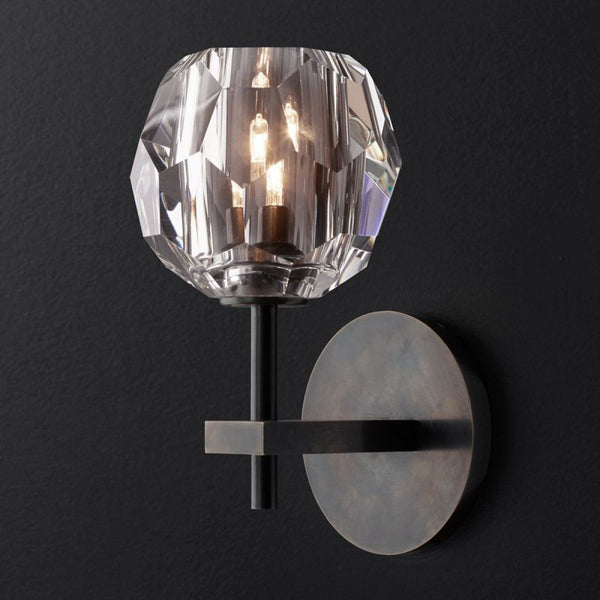 Bayfield Cristal Clear Glass Short Wall Sconce