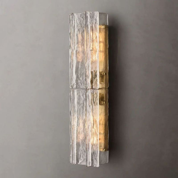 Lattice Clear Glass Wall Sconce