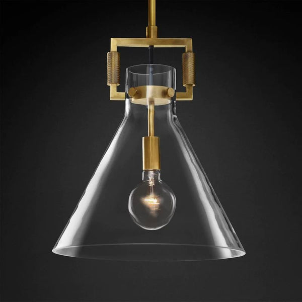 Machinist Glass Funnel Pendant Light