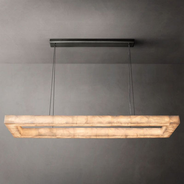 Rivage Rectangular Calcite Chandelier 72"