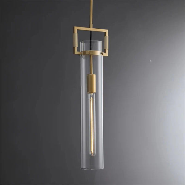 Machinist Glass Cylinder Pendant Light